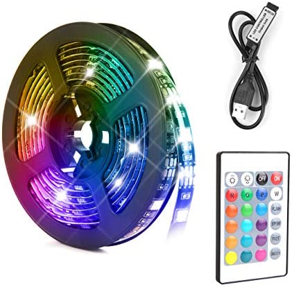 3m 16 Colour USB Plug Waterproof (Gel Coating) RGB Strip Lights with Remote  Control - Party Lights